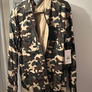 Camouflage Button-Up Jacket